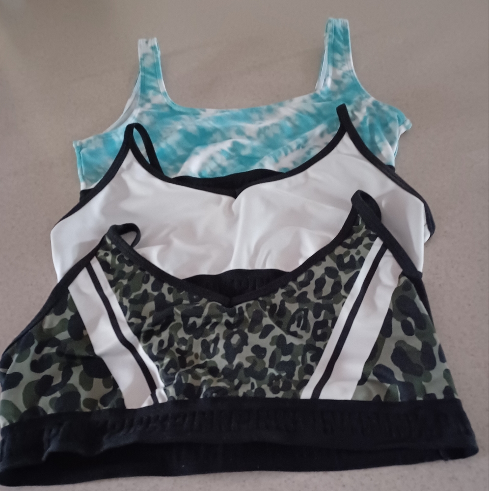 3  Pink Ultimate sports bras size L